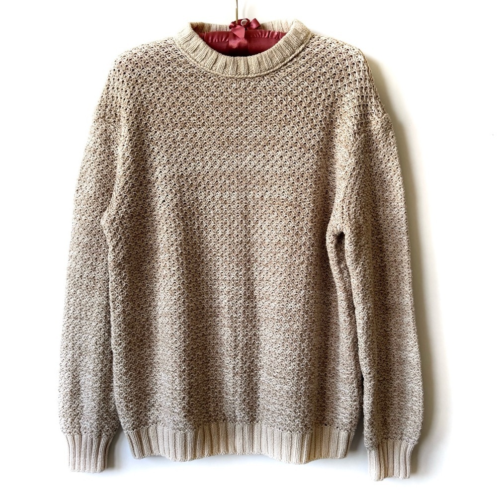 BDG Urban Outfitters Chunky Knit Fisherman’s Sweater Beige